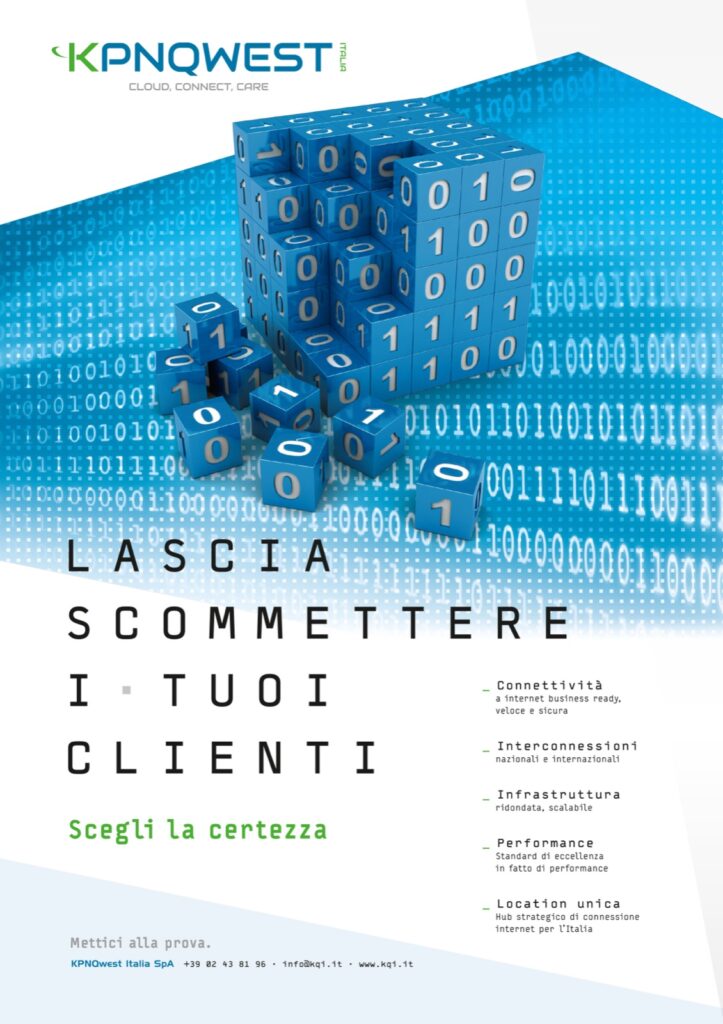 Pagina pubblicitaria KPNQWEST realizzata da Gn Media