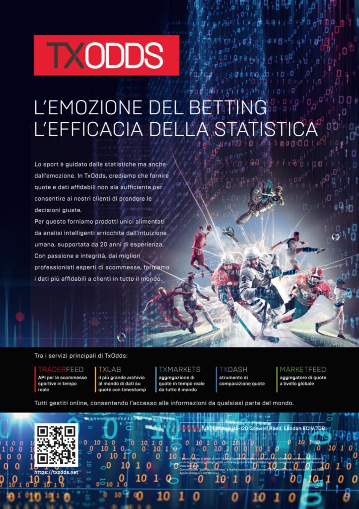 Pagina pubblicitaria TxOdds realizzata da Gn Media